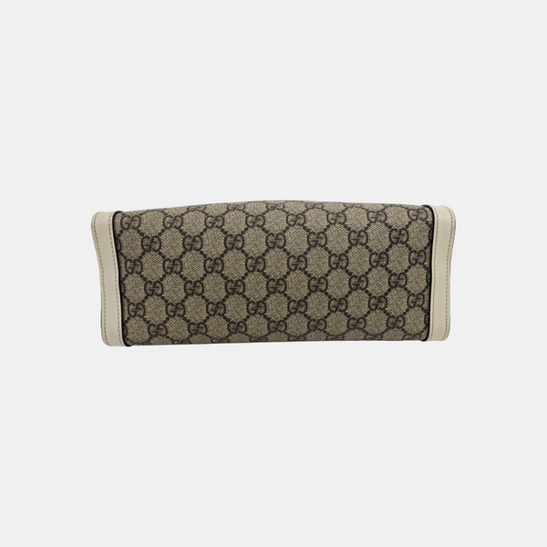 Padlock Small Monogram Coated Canvas Beige