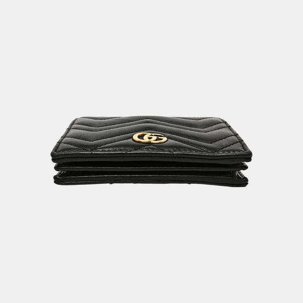 GG Marmont Mini Quilted Calfskin Black Wallet
