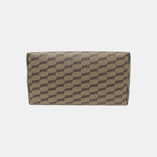 Coated Canvas Tote Bag Brown