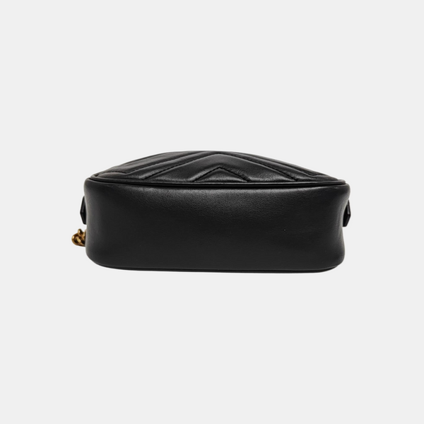 GG Marmont Mini Quilted Calfskin Black