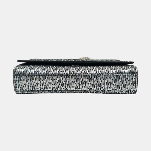 Authenticated pre-owned KATE Small Calfskin Silver - Shoulder Bag at Looply