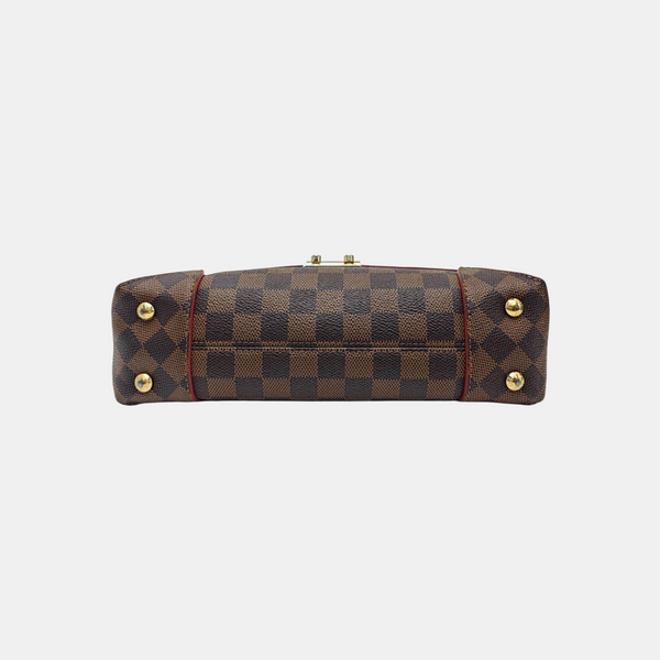 CAÏSSA Damier Ebene Coated Canvas Brown
