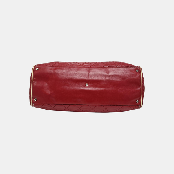 Quilted Lambskin Shoulder Bag Red