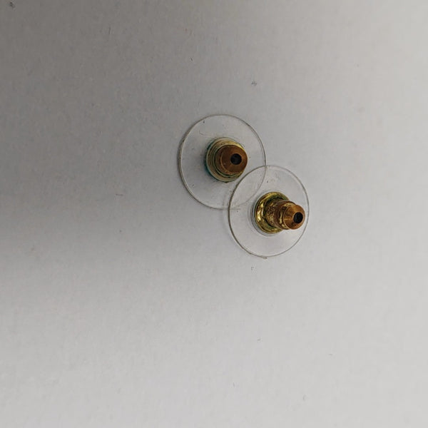 Pendientes de metal dorado