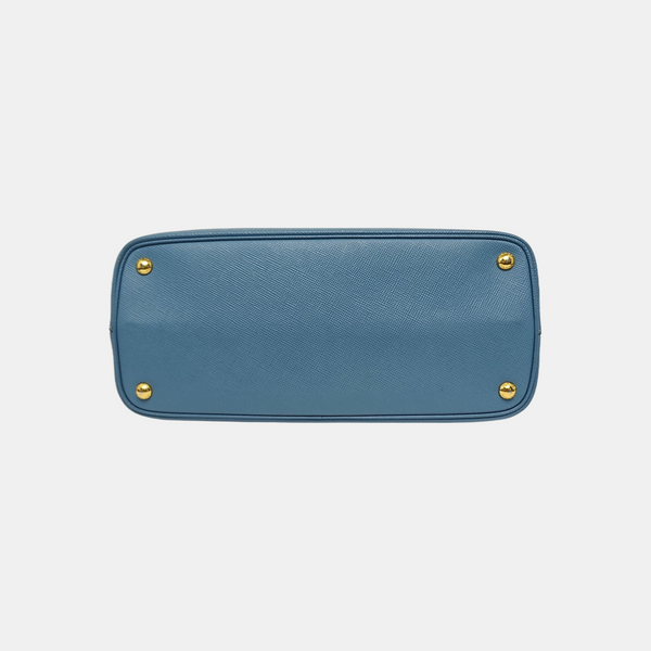 Double Medium Saffiano Calfskin Blue
