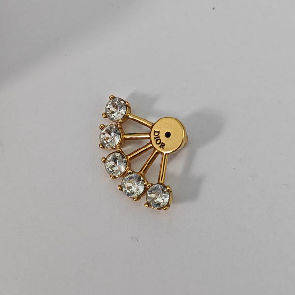 Petit CD Metal Gold Stud Earrings