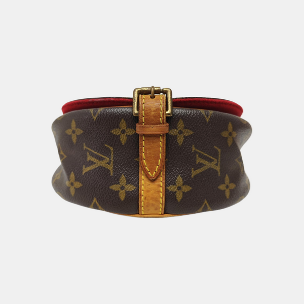 TAMBOURINE Monogram Coated Canvas Brown