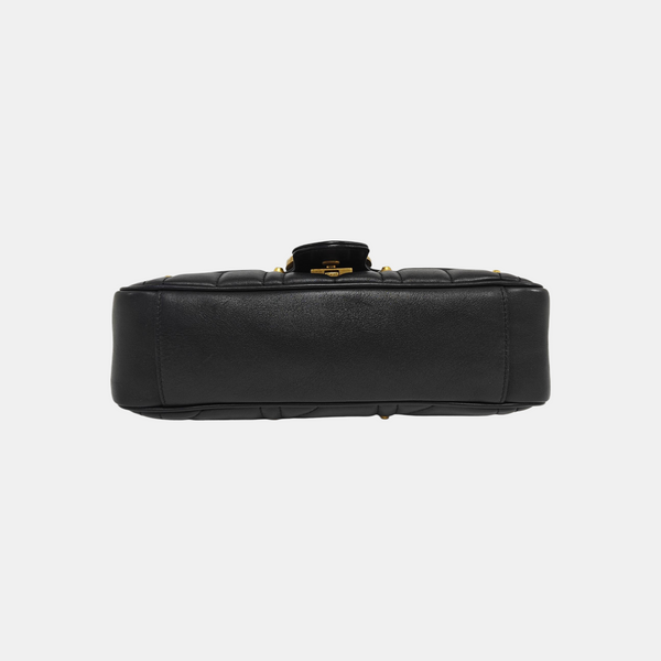 GG Marmont Medium Quilted Calfskin Black