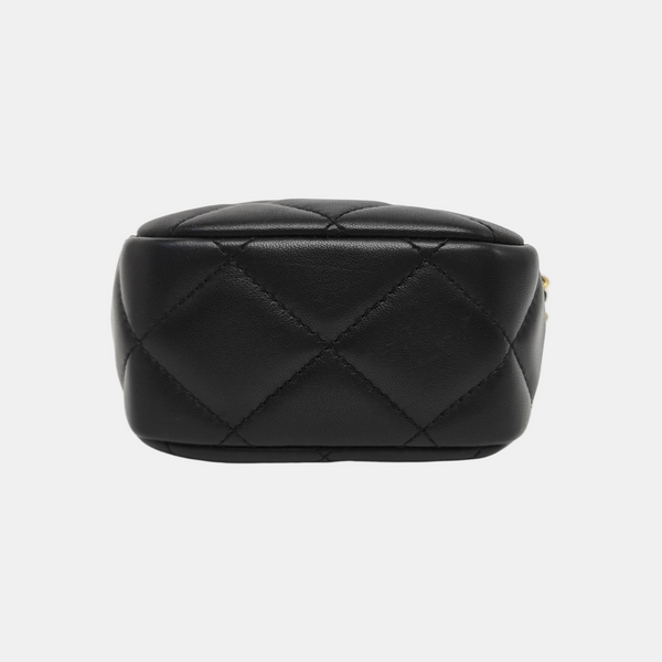 Quilted Lambskin Shoulder Bag Black