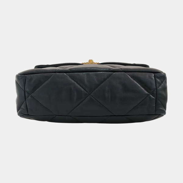 CHANEL 19 Large Quilted Lambskin Black