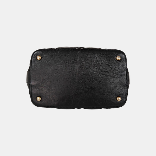 Quilted Calfskin Shoulder Bag Black