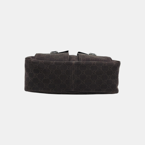 Monogram Canvas Top Handle Bag Brown