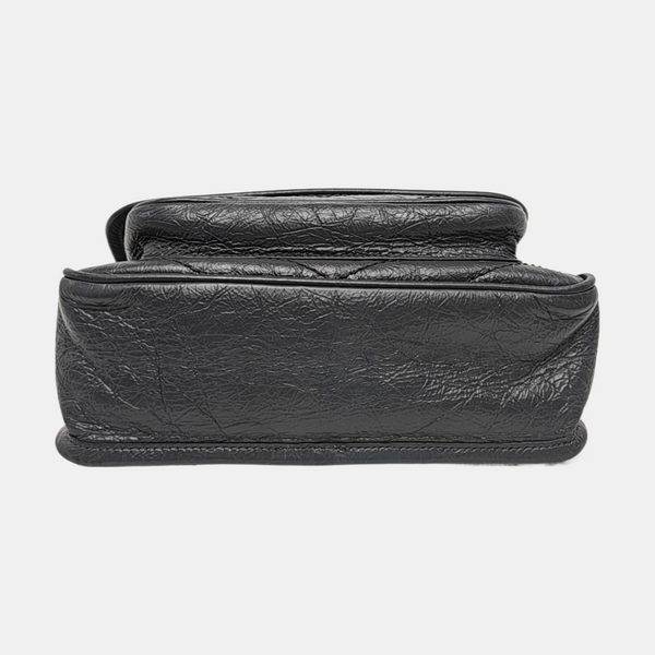 NIKI Small Chevron Calfskin Gray