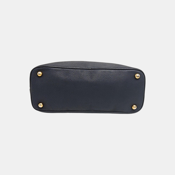 Calfskin Top Handle Bag Blue