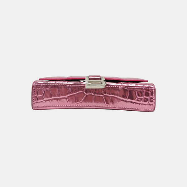 Hourglass Wallet On Chain Small Calfskin Pink