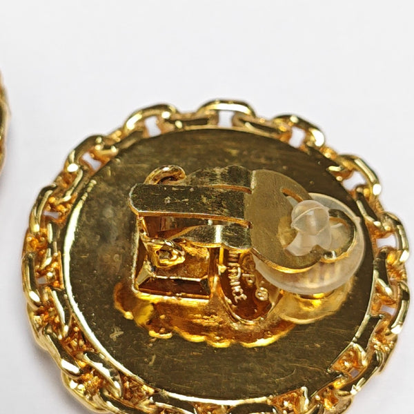 Metal Gold Clip On Earrings