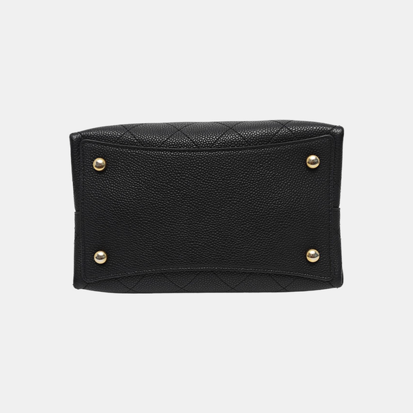 Quilted Grained Calfskin Black