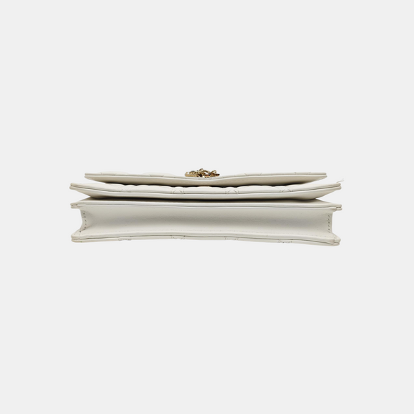 Lady Dior Small Cannage Lambskin White