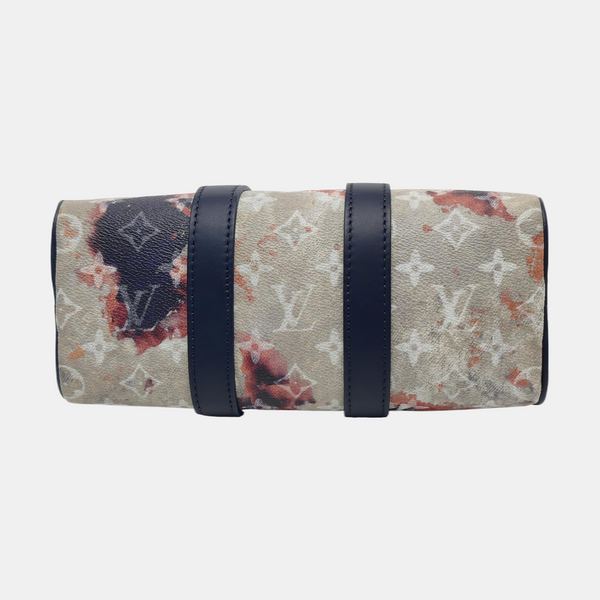 KEEPALL Monogram Coated Canvas Blue