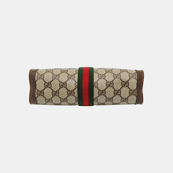 Monogram Coated Canvas Clutch Beige