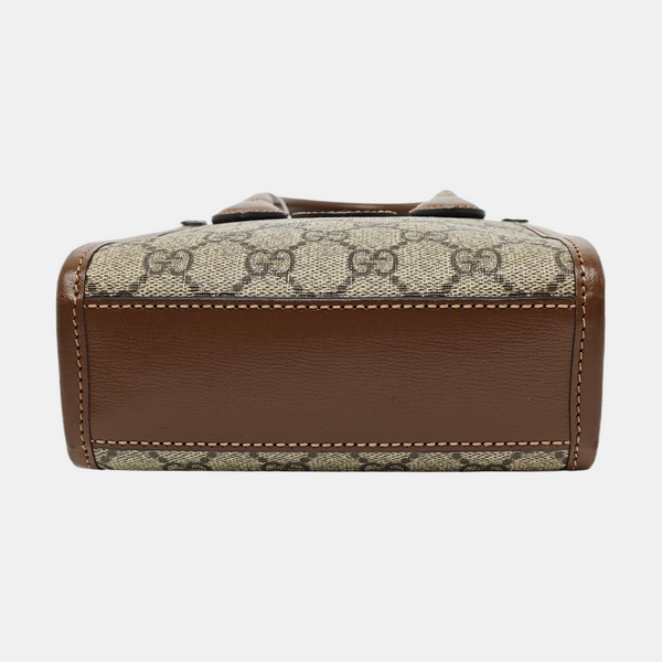 Retro Mini Monogram Coated Canvas Beige
