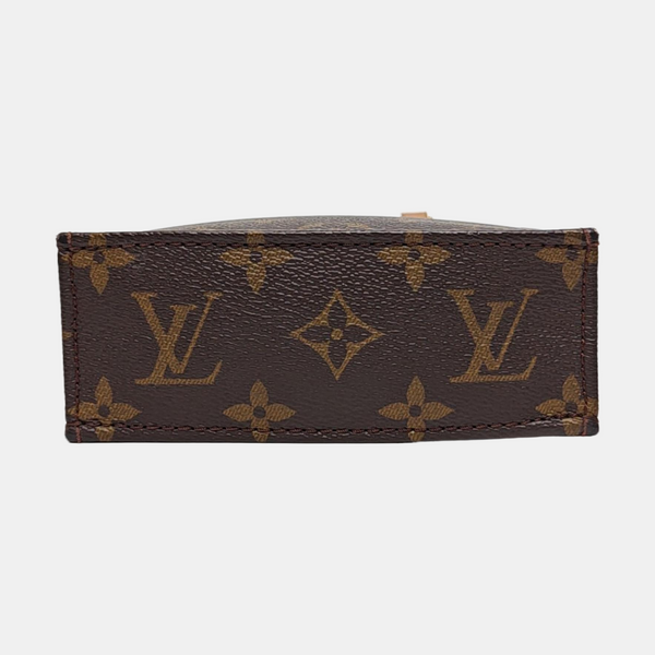 SAC PLAT Mini Monogram Coated Canvas Brown