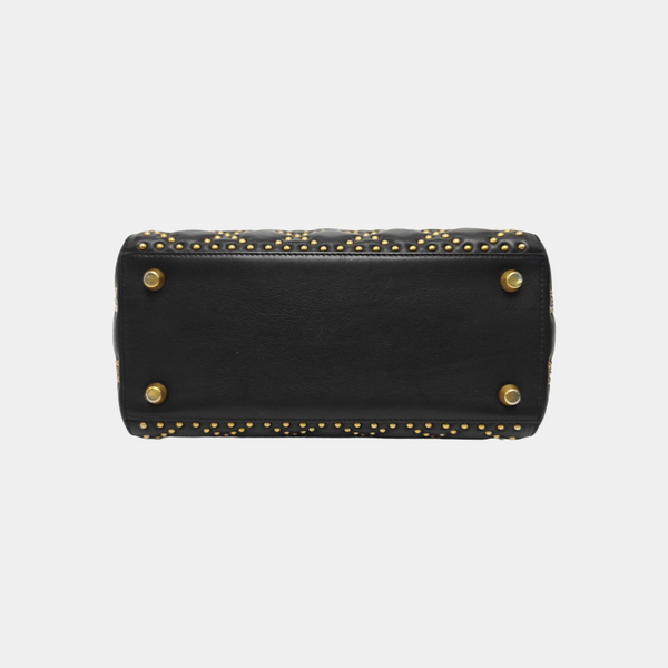 Lady Dior Medium Cannage Lambskin Black