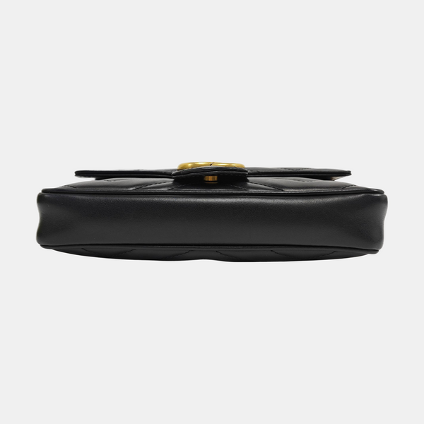 GG Marmont Mini Quilted Calfskin Black