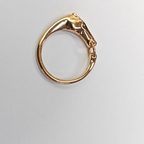 Galop Hermes 18k Rose Gold Ring EU 52