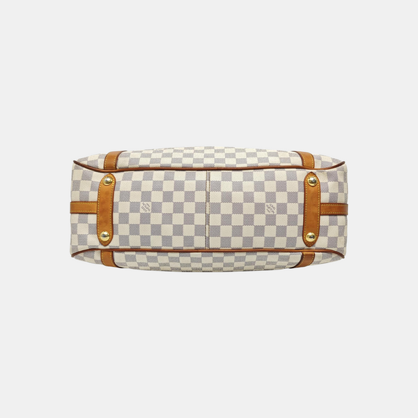 STRESA Damier Azur Coated Canvas White