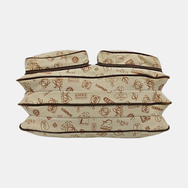 Monogram Canvas Shoulder Bag Beige