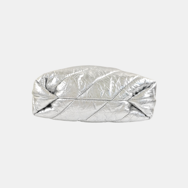 Crush Small Quilted Calfskin Silver
