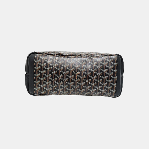 Coated Canvas Top Handle Bag Black