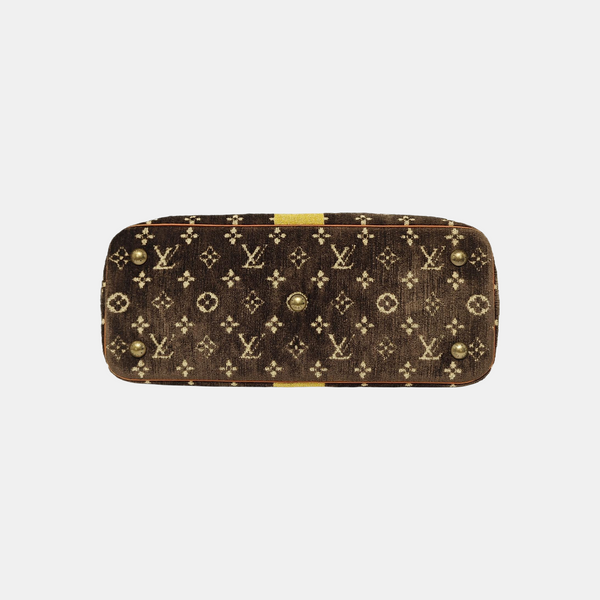 Monogram Crocodile Top Handle Bag GM Brown