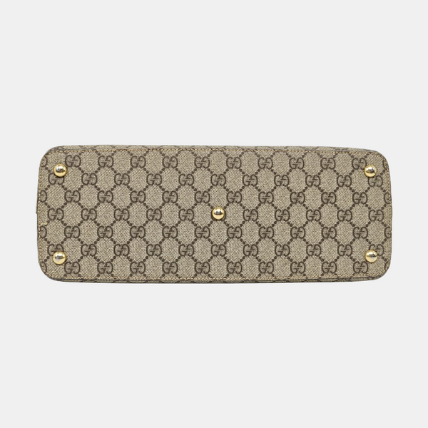 GG Blooms Monogram Coated Canvas Beige