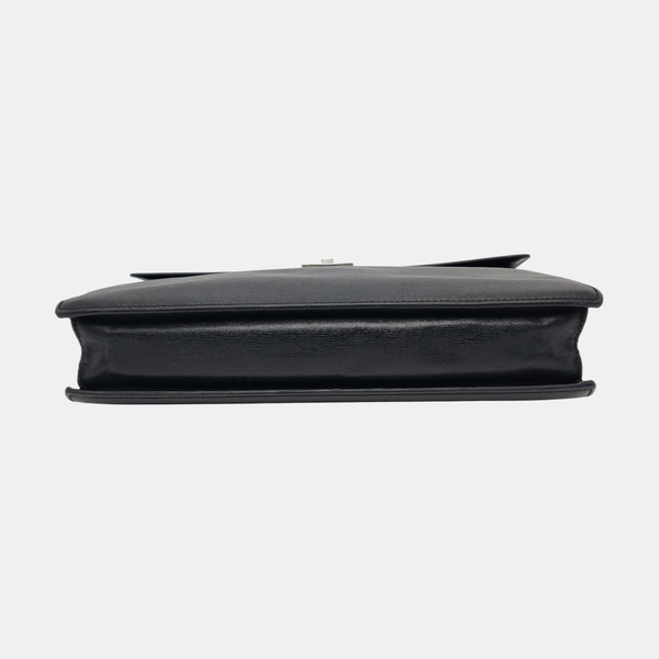 Calfskin Top Handle Bag Black
