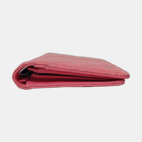 Quilted Calfskin Wallet Pink