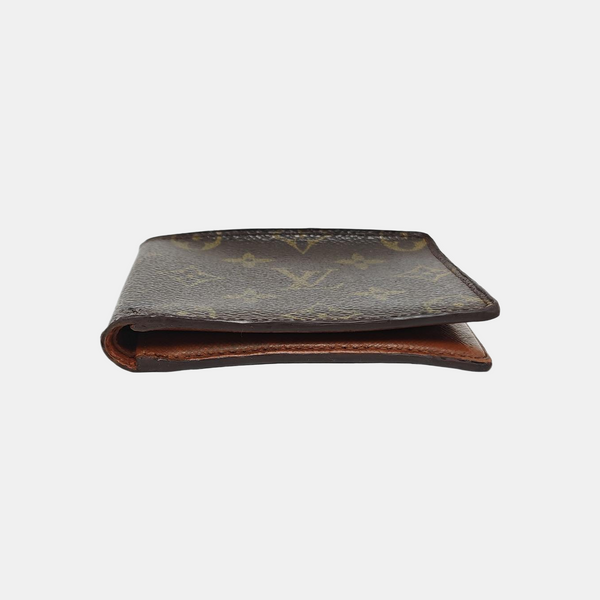 Monogram Coated Canvas Wallet Brown
