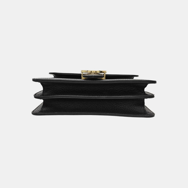 Interlocking G Small Calfskin Black