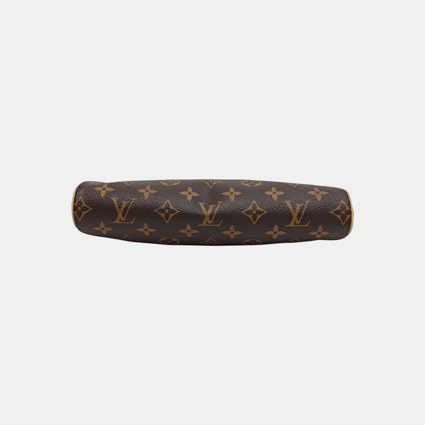 Pochette Eva Monogram Coated Canvas Brown
