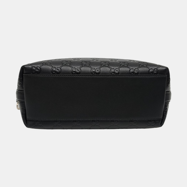 GG Emblem Medium Monogram Calfskin Black