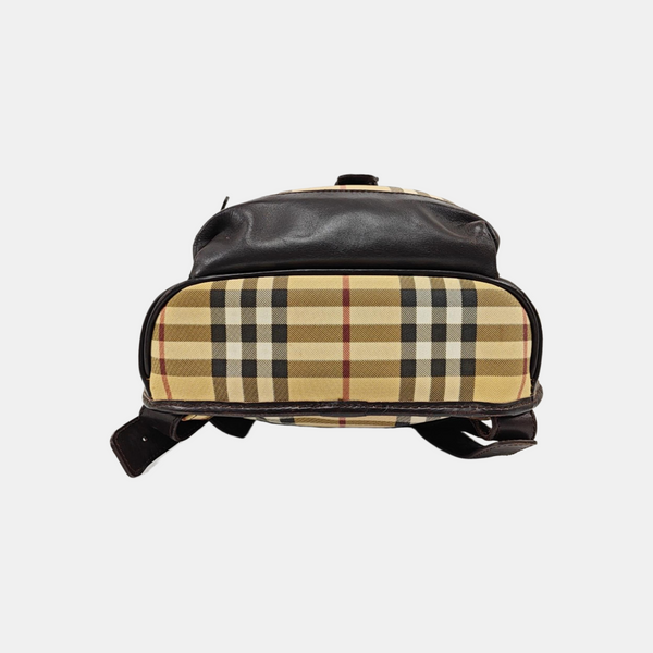 Coated Canvas Backpack Beige