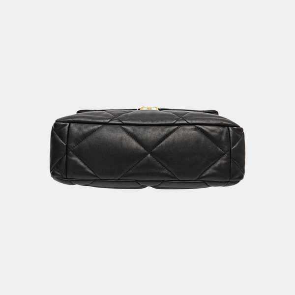 CHANEL 19 Large Quilted Lambskin Black