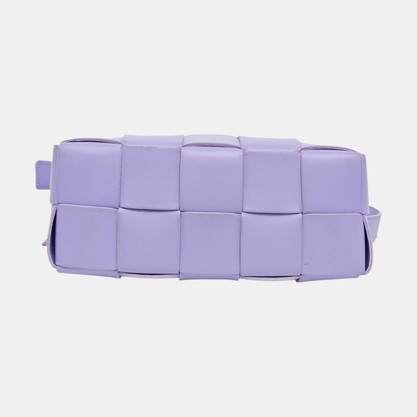 Authenticated pre-owned Intrecciato Small Lambskin Purple - Top Handle Bag at Looply