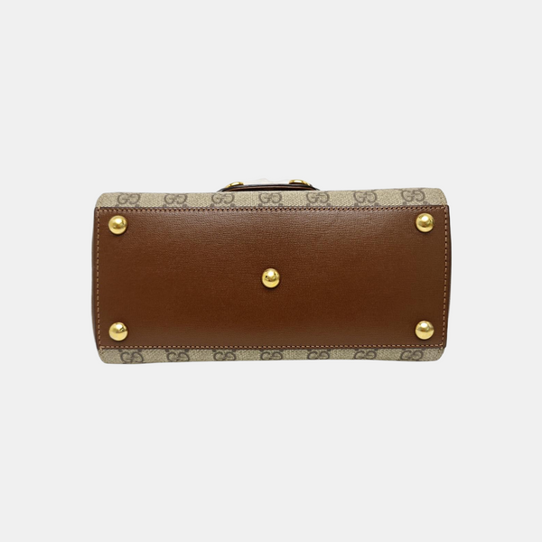 Horsebit 1955 Mini Monogram Coated Canvas Beige