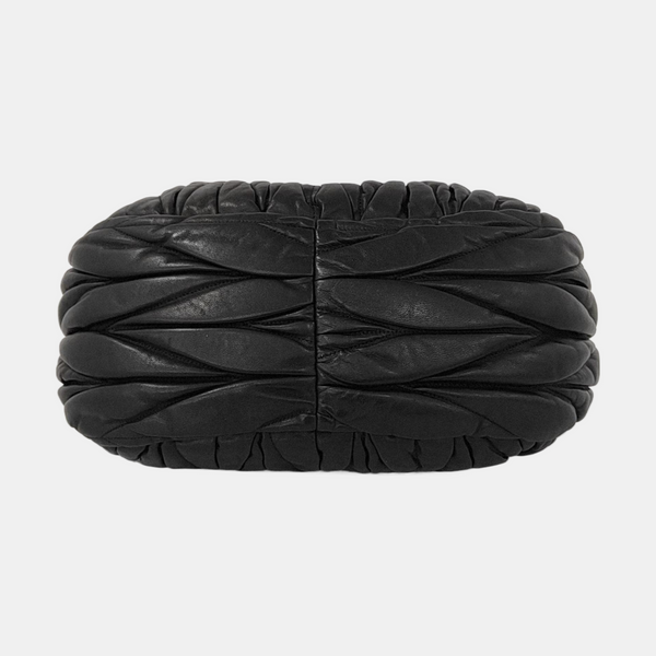 Miu Coffer Quilted Lambskin Black