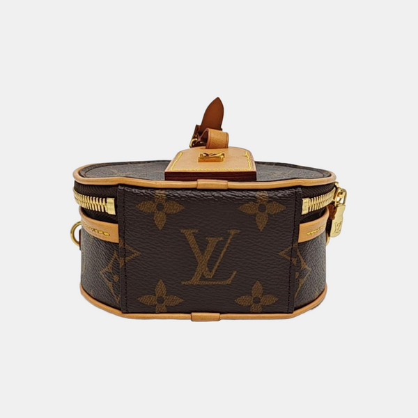 BOITE CHAPEAU Mini Monogram Coated Canvas Brown