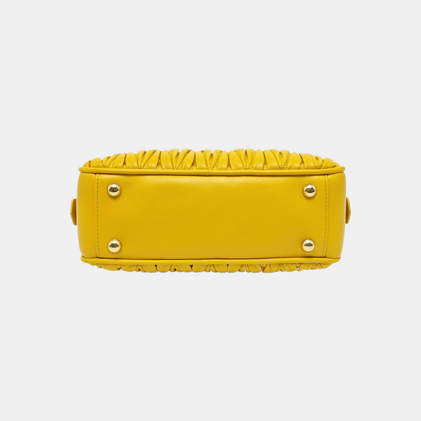 Arcadie Matelassé Small Quilted Lambskin Yellow