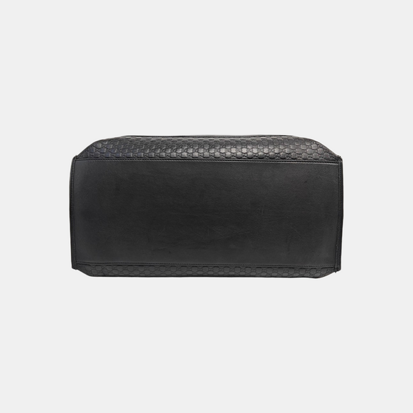 Monogram Calfskin Tote Bag Black
