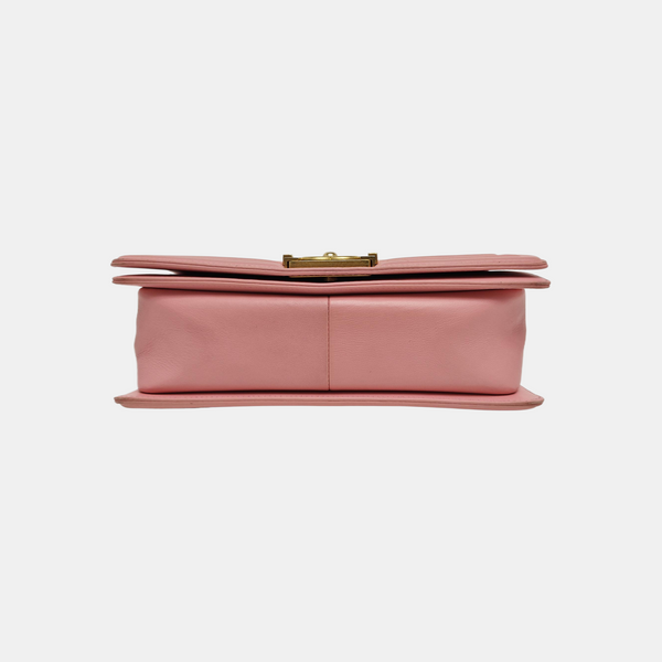 BOY CHANEL Medium Quilted Calfskin Pink